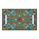 Teal Bohemian Mandala Pattern Print Golf Cart Seat Cover