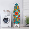 Teal Bohemian Mandala Pattern Print Ironing Board Cover
