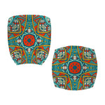 Teal Bohemian Mandala Pattern Print Office Chair Cover