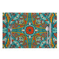 Teal Bohemian Mandala Pattern Print Placemat