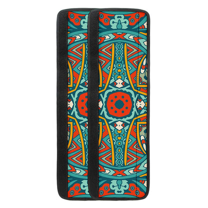 Teal Bohemian Mandala Pattern Print Refrigerator Handle Covers