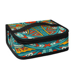 Teal Bohemian Mandala Pattern Print Small Lunch Bag