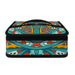 Teal Bohemian Mandala Pattern Print Small Lunch Bag