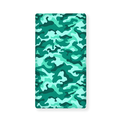 Teal Camouflage Print Baby Crib Sheet