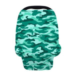 Teal Camouflage Print Baby Seat Cover