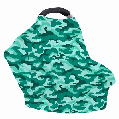 Teal Camouflage Print Baby Seat Cover