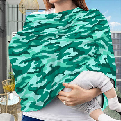 Teal Camouflage Print Baby Seat Cover