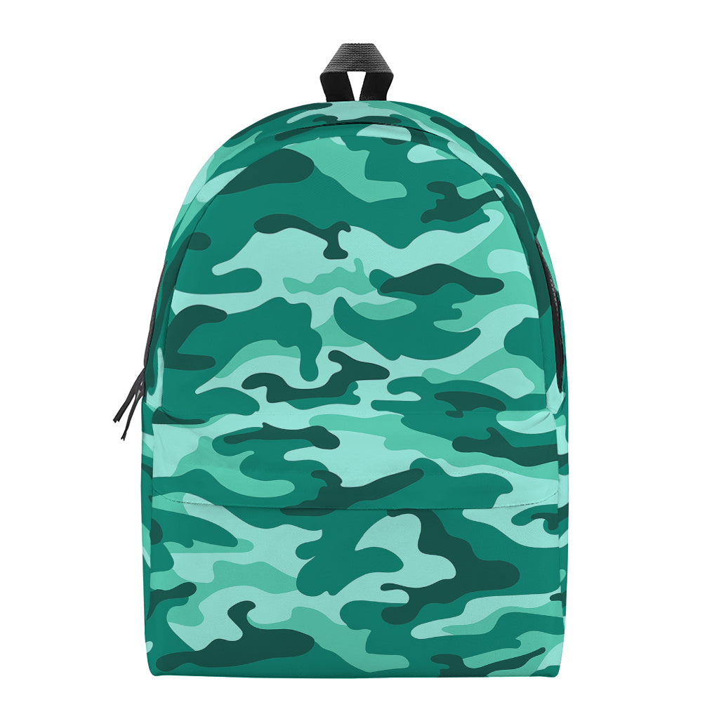 Teal Camouflage Print Backpack