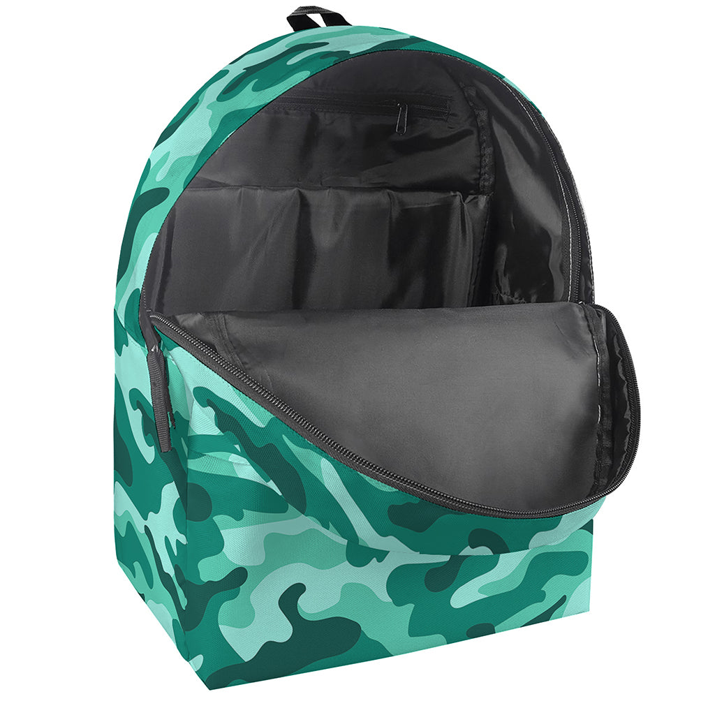 Teal Camouflage Print Backpack