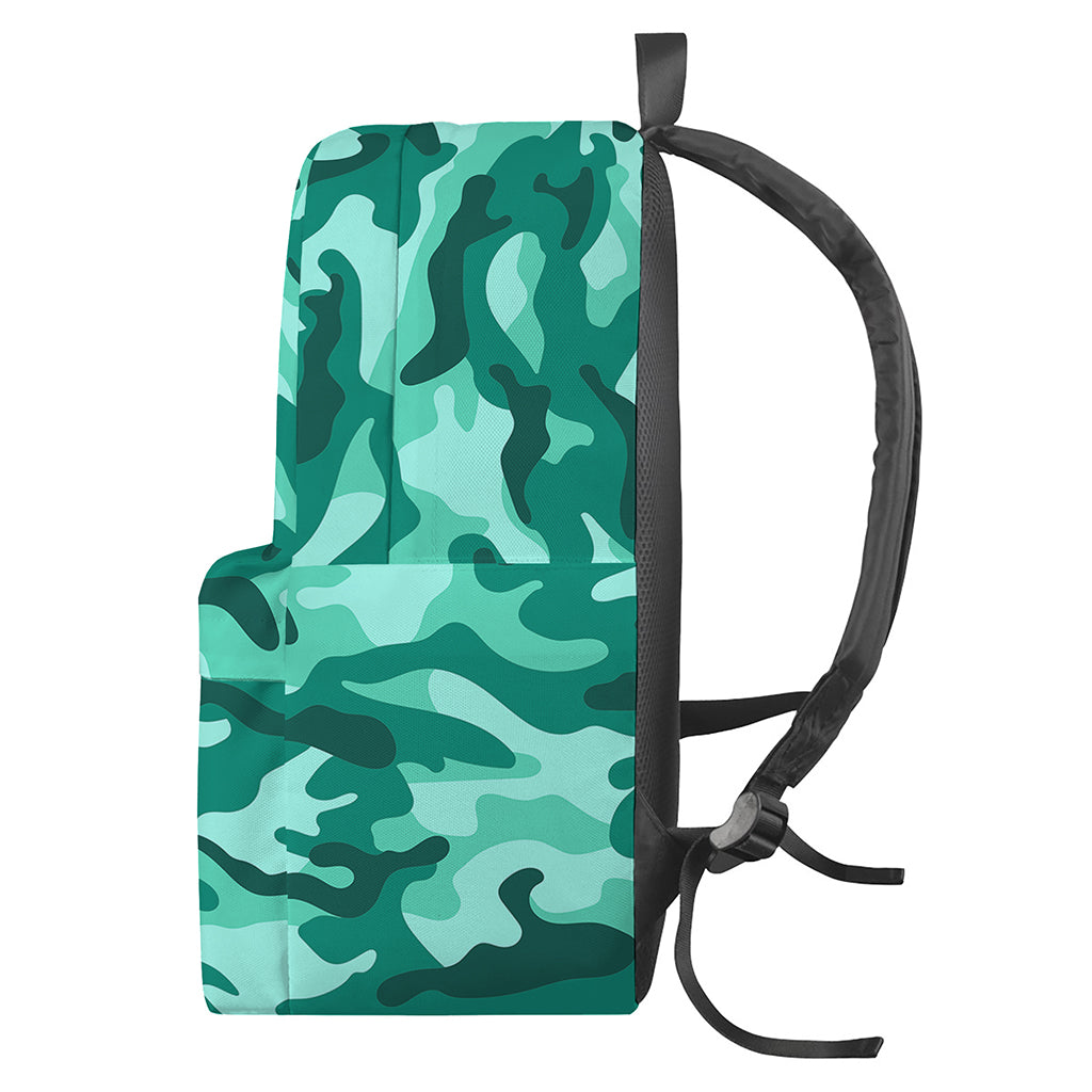 Teal Camouflage Print Backpack