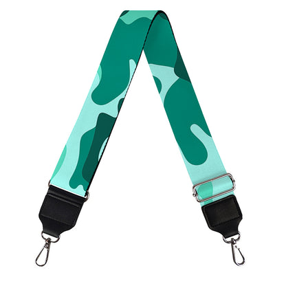 Teal Camouflage Print Bag Strap