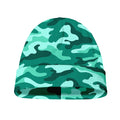 Teal Camouflage Print Beanie