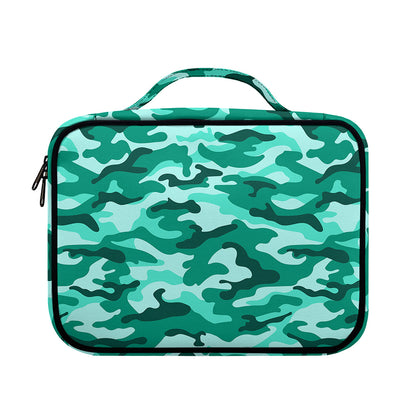 Teal Camouflage Print Briefcase Bible Bag