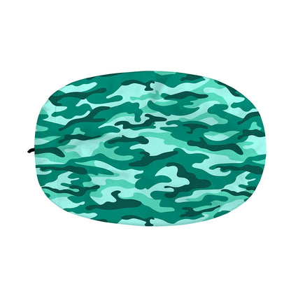 Teal Camouflage Print Car Side Mirror Covers