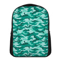 Teal Camouflage Print Casual Backpack