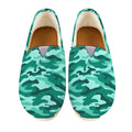 Teal Camouflage Print Casual Shoes