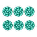 Teal Camouflage Print Coaster Set