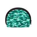 Teal Camouflage Print Coin Purse