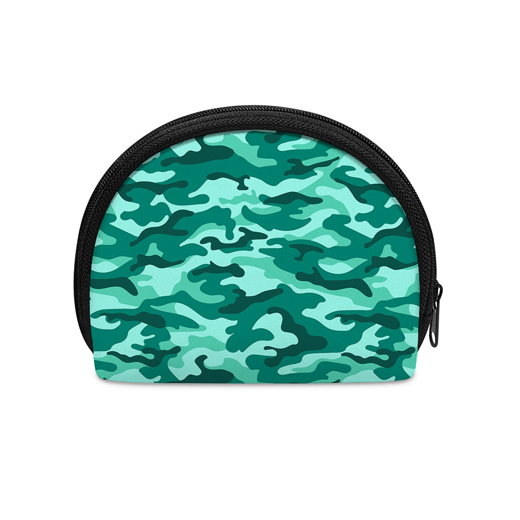 Teal Camouflage Print Coin Purse
