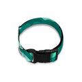 Teal Camouflage Print Dog Collar
