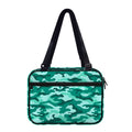 Teal Camouflage Print Double Strap Bible Bag