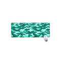 Teal Camouflage Print Extended Mouse Pad