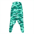 Teal Camouflage Print Hammer Pants