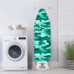 Teal Camouflage Print Ironing Board Cover