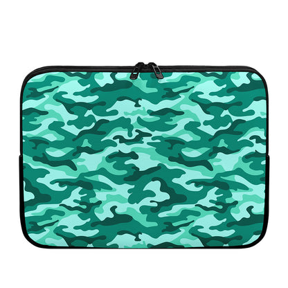 Teal Camouflage Print Laptop Sleeve