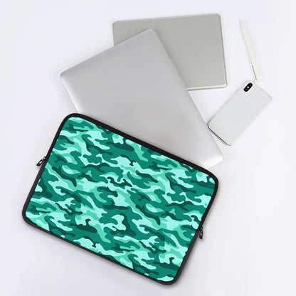 Teal Camouflage Print Laptop Sleeve