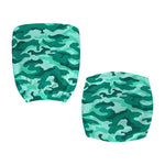Teal Camouflage Print Office Chair Cover
