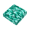 Teal Camouflage Print Outdoor Seat Cushion Cover