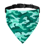 Teal Camouflage Print Over The Collar Dog Bandana