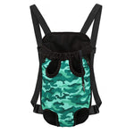 Teal Camouflage Print Pet Carrier Backpack