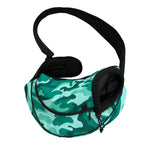 Teal Camouflage Print Pet Sling Carrier