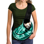 Teal Camouflage Print Pet Sling Carrier