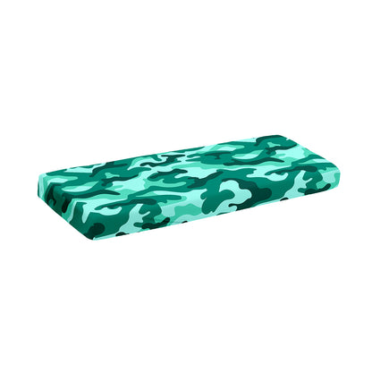 Teal Camouflage Print Piano Keyboard Cover