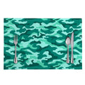 Teal Camouflage Print Placemat