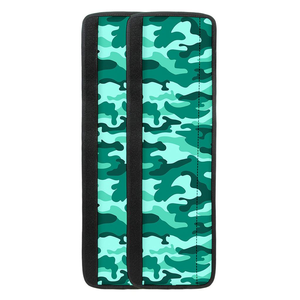 Teal Camouflage Print Refrigerator Handle Covers