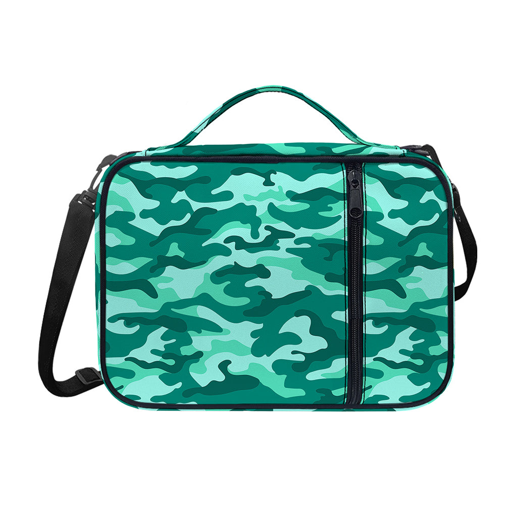 Teal Camouflage Print Shoulder Strap Bible Bag