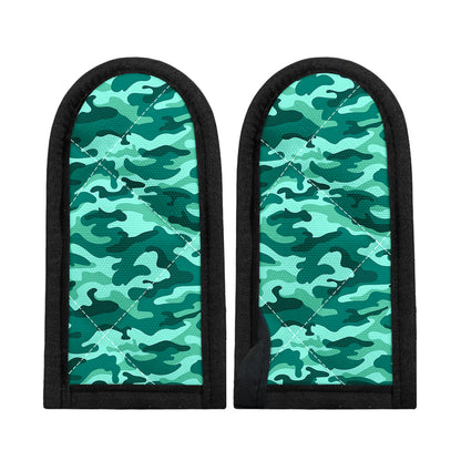 Teal Camouflage Print Skillet Handle Cover