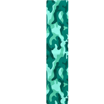 Teal Camouflage Print Table Runner