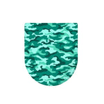Teal Camouflage Print Toilet Lid Cover