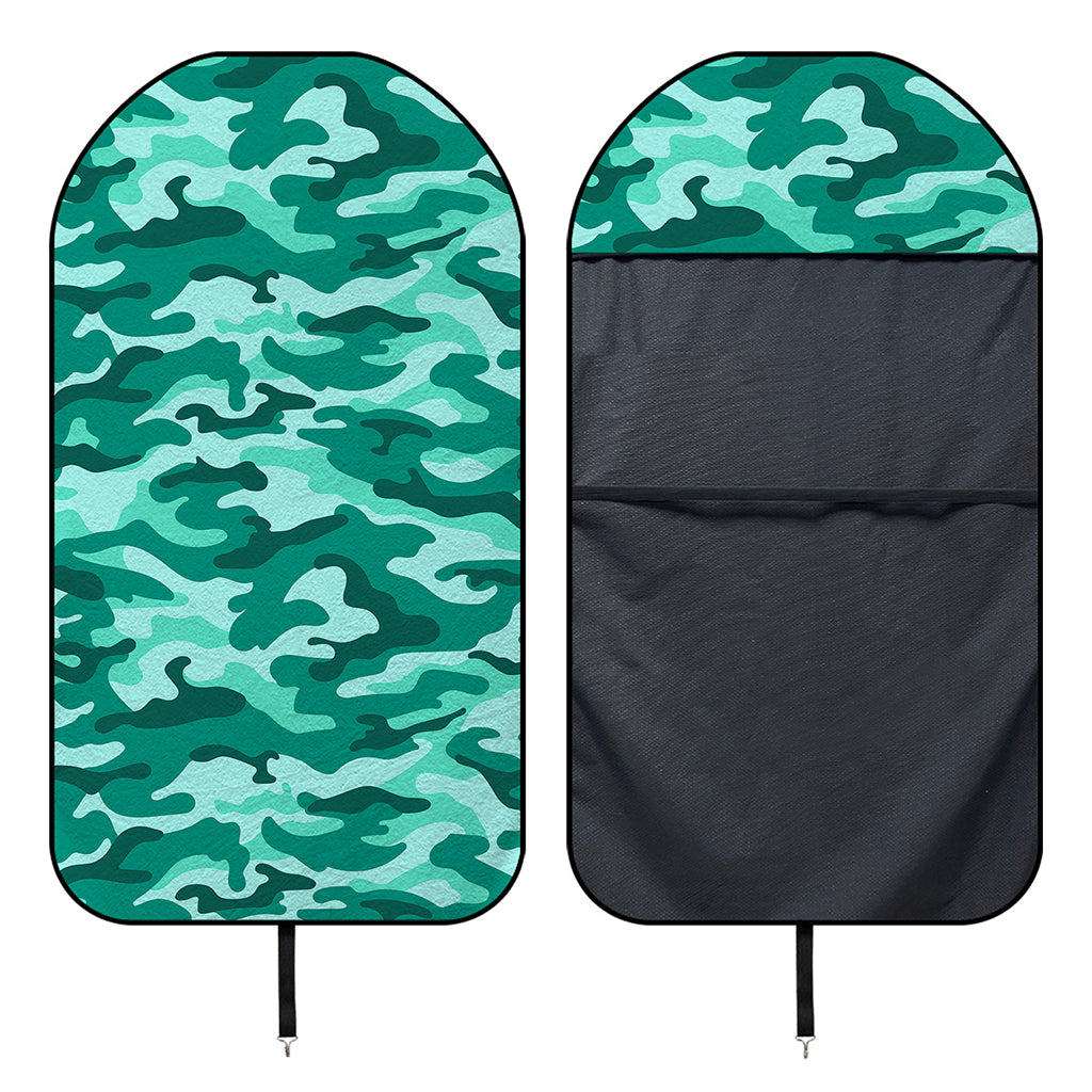Teal Camouflage Print Waterproof Car Seat Cover