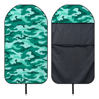 Teal Camouflage Print Waterproof Car Seat Cover