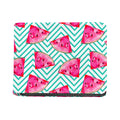 Teal Chevron Watermelon Pattern Print Bifold Wallet
