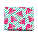 Teal Chevron Watermelon Pattern Print Bifold Wallet