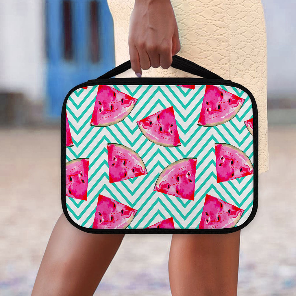 Teal Chevron Watermelon Pattern Print Classic Bible Case