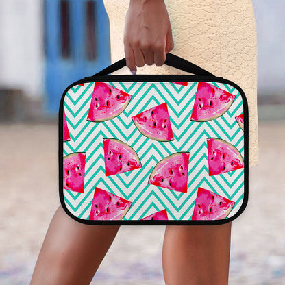 Teal Chevron Watermelon Pattern Print Classic Bible Case