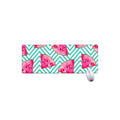 Teal Chevron Watermelon Pattern Print Extended Mouse Pad